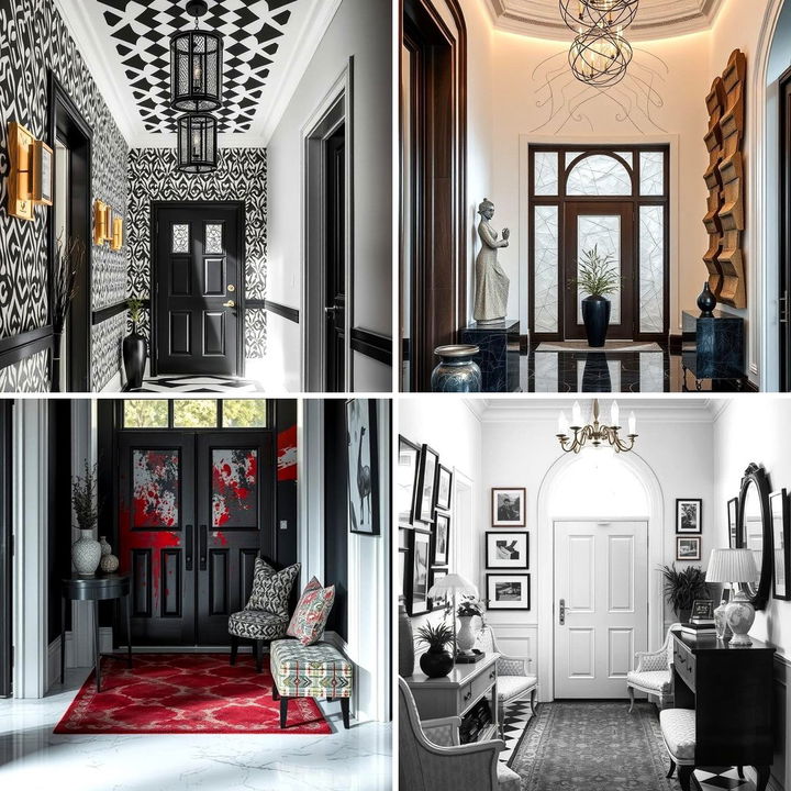 22 Chic Black and White Entryway Design Inspirations