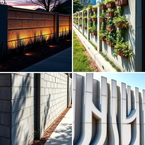 22 Concrete Block Fence Ideas for Privacy and Modern Style