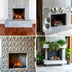22 Concrete Fireplace Ideas for Modern and Industrial Interiors