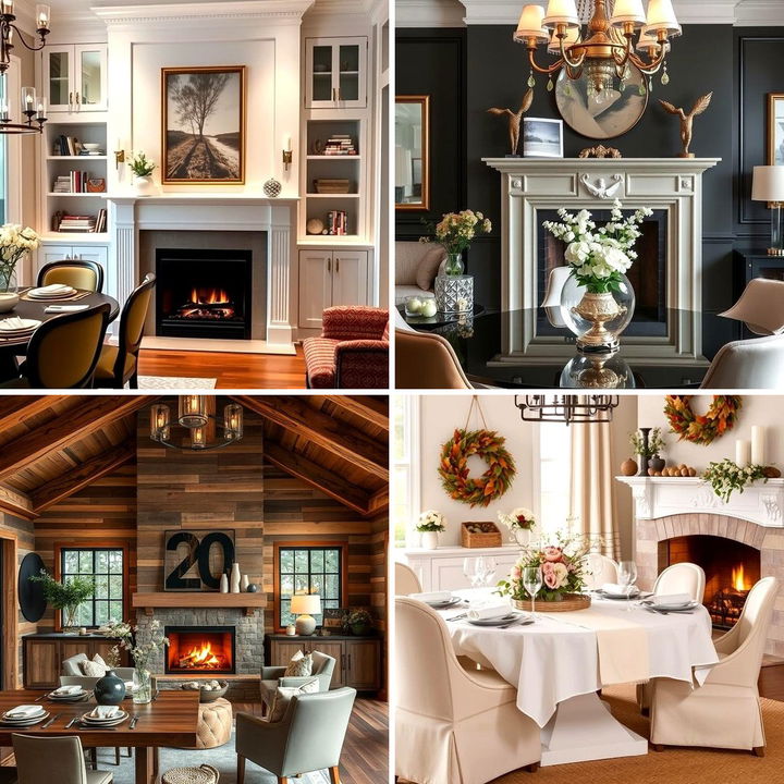 22 Cozy Dining Room With Fireplace Design Inspirations - Lost At E Minor