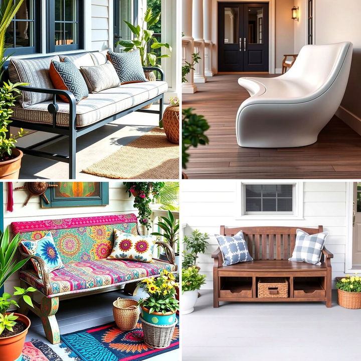 22 Cozy Front Porch Bench Ideas for Welcoming Seating & Charm - Lost At ...
