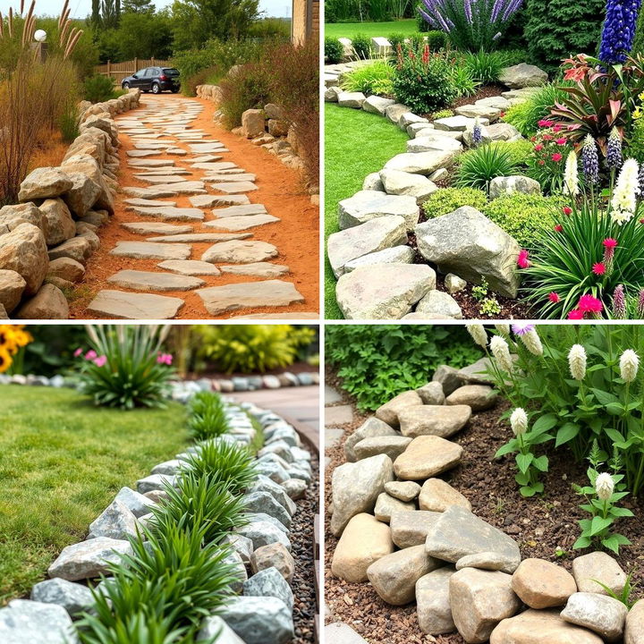 22 Creative River Rock Edging Ideas for Landscapes