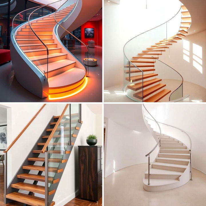 22 Curved Staircase Ideas for Elegant Architectural Flow - Lost At E Minor