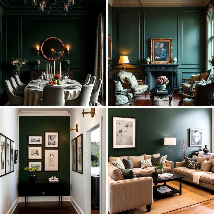 22 Dark Green Accent Wall Ideas for Bold Interiors - Lost At E Minor