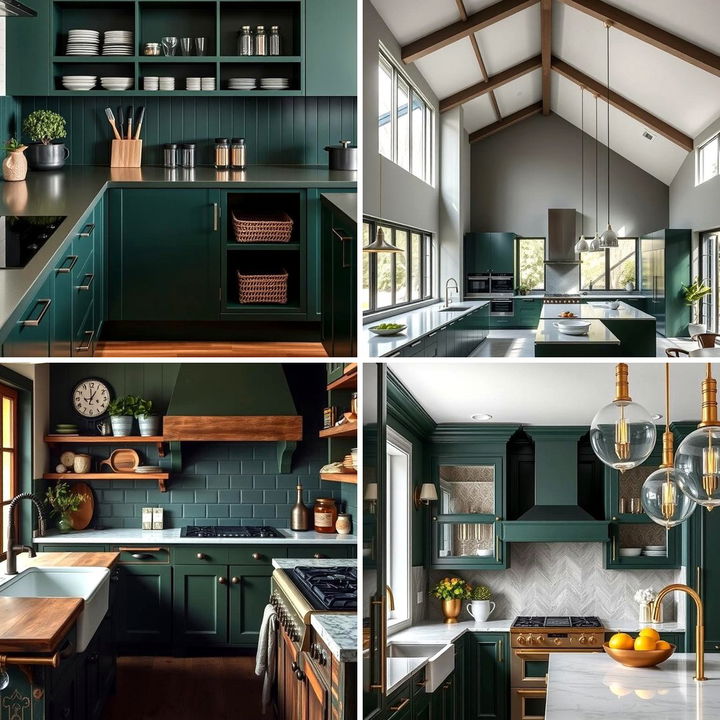 22 Dark Green Kitchen Ideas for a Bold Culinary Space - Lost At E Minor