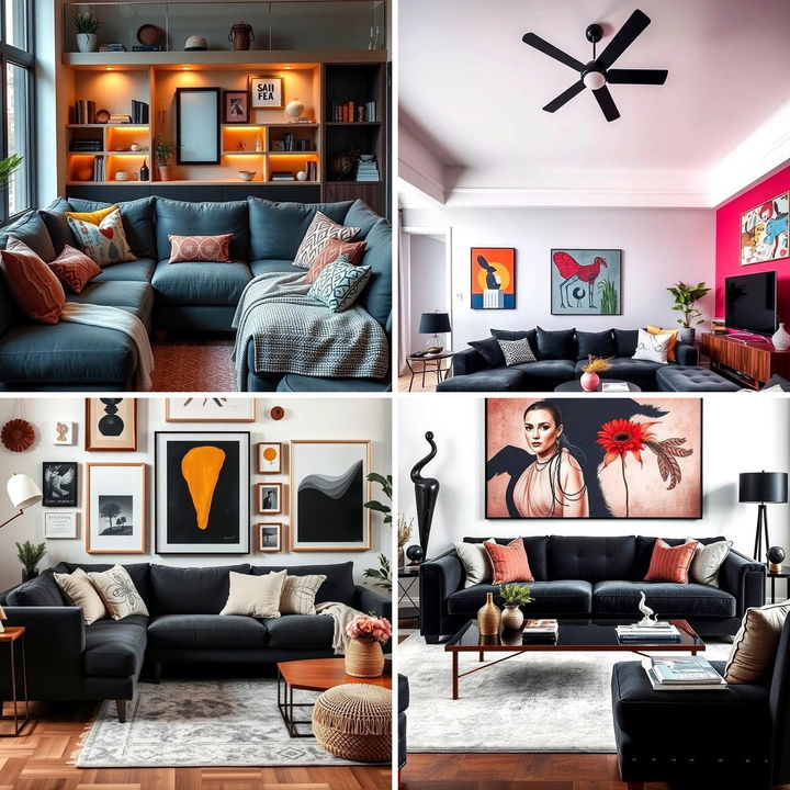 22 Dark Grey Couch Living Room Ideas for Modern Style - Lost At E Minor