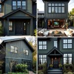 22 Dark Olive Green House With Black Trim Designs