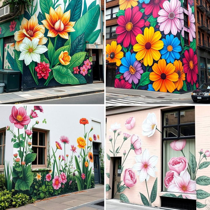 22 Flower Murals on Buildings for Urban Beauty