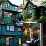 22 Forest Green Homes With Black Trim Exterior Ideas