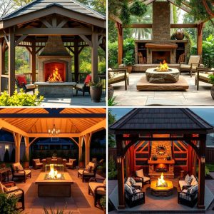 22 Gazebo With Fireplace Ideas Cozy and Year-Round Retreats