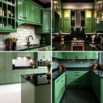 22 Green Kitchen Cabinets & Black Countertops: Bold Contrasts