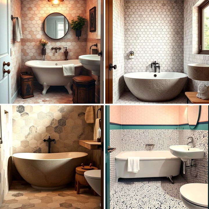 22 Hexagon Tile Ideas: Stylish Bathroom Design Inspirations - Lost At E ...