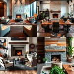 22 Home Office Ideas Featuring Cozy Fireplace Designs