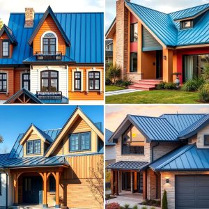 22 Houses With Blue Metal Roofs Stylish and Durable Designs