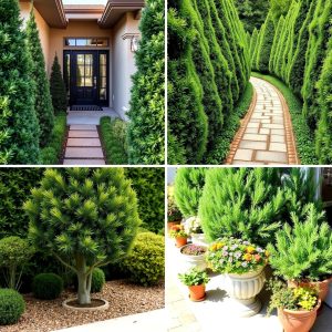 22 Lush Front Yard Evergreen Landscaping Ideas for Year-Round Beauty