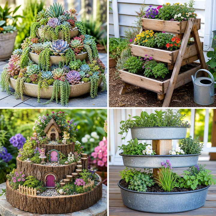22 Lush Tiered Garden Ideas for Dynamic Outdoor Spaces