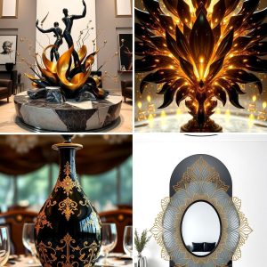 22 Luxe Black and Gold Centerpiece Decor Ideas