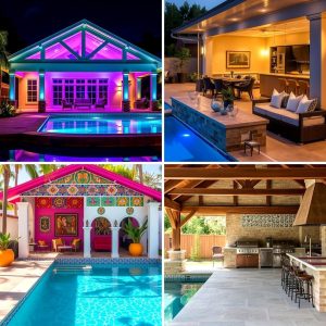 22 Luxury Pool House with Outdoor Kitchen Ideas for Entertaining
