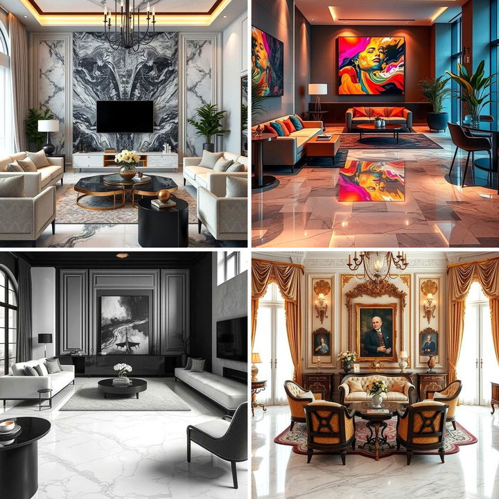 22 Marble Floor Living Room Ideas: Glossy & Geometric - Lost At E Minor