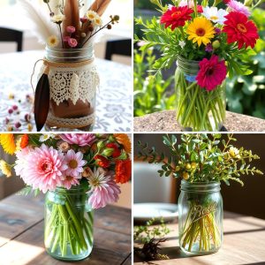 22 Mason Jar Centerpiece Ideas Rustic DIY Table Decor
