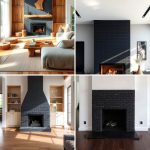 22 Modern Black Brick Fireplace Design Inspirations