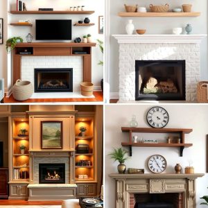 22 Modern Fireplace Floating Shelves Design Ideas