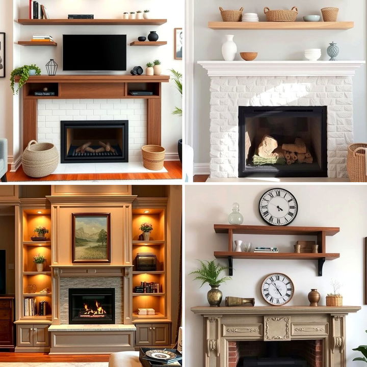 22 Modern Fireplace Floating Shelves Design Ideas - Lost At E Minor