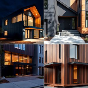 22 Modern Paint Colors for Black Houses With Cedar Accents