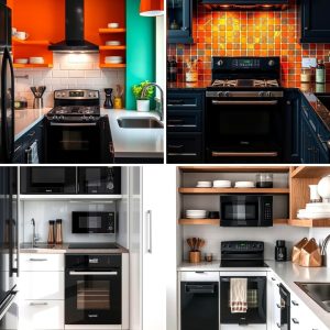 22 Modern Small Kitchen Ideas with Sleek Black Appliances