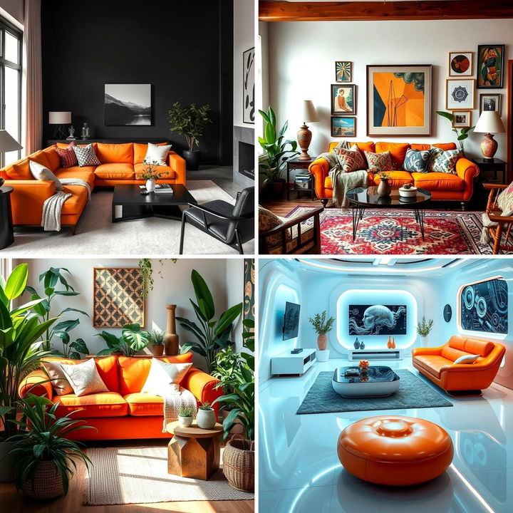 22 Orange Couch Living Room Ideas for Vibrant Decor - Lost At E Minor