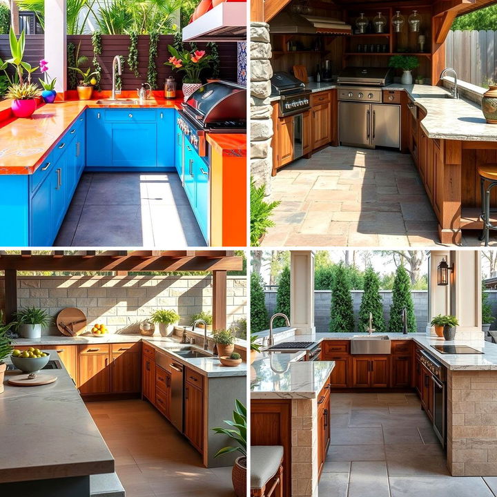 22 Outdoor Kitchen Countertop Ideas for Stylish Cooking - Lost At E Minor