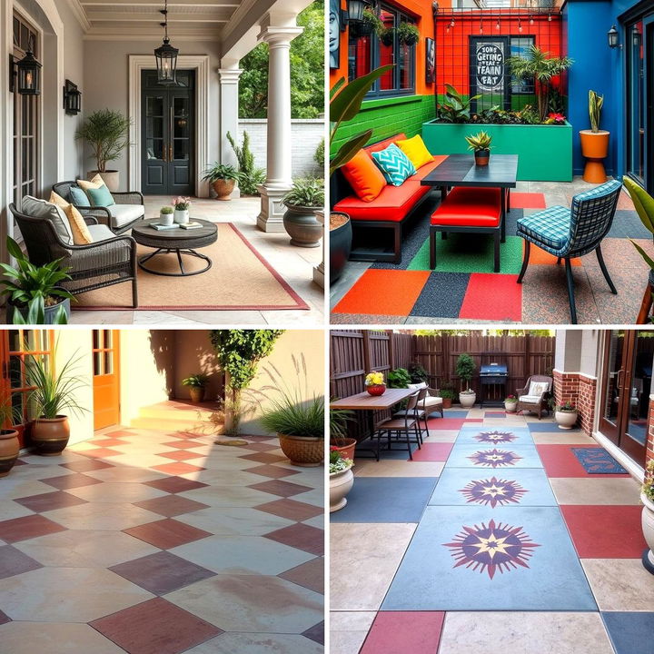 22 Painted Concrete Patio Ideas for Bold Outdoor Spaces - Lost At E Minor