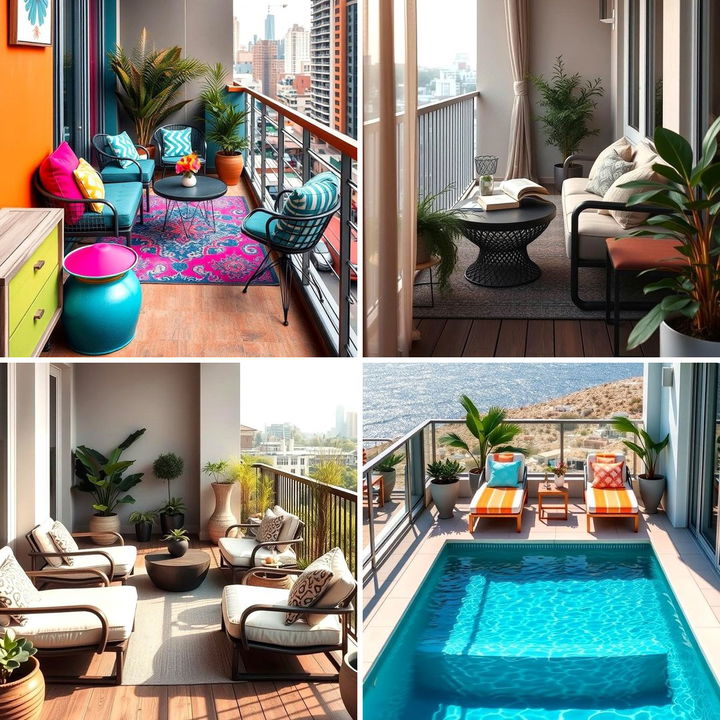 Stunning Neotropic Penthouse Balcony Style Ideas image