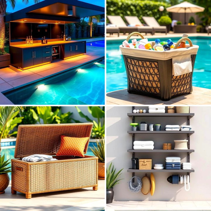 22 Practical Pool Storage Ideas to Keep Your Backyard Tidy - Lost At E ...