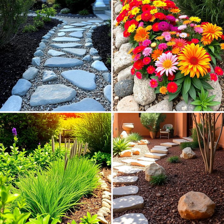 22 Rock & Mulch Front Yard Landscaping Design Ideas - Lost At E Minor