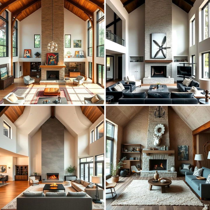 22 Rooms With Fireplaces & Vaulted Ceilings Ideas - Lost At E Minor