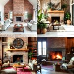 22 Rustic Living Room Ideas Featuring Brick Fireplaces