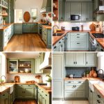 22 Sage Green Kitchen Cabinets & Butcher Block Countertop Ideas