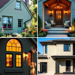 22 Sage Green Painted Brick House Exterior Inspiration Ideas