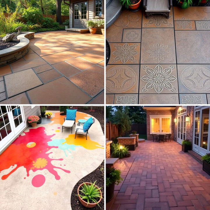 22 Stamped Concrete Patio Ideas for Stylish Backyards - Lost At E Minor