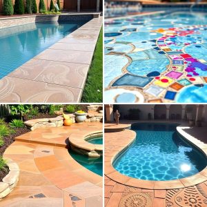 22 Stamped Concrete Pool Deck Ideas for Resort Vibes