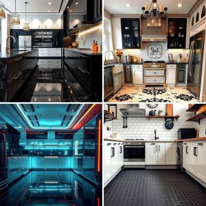 22 Striking Black Floor Kitchen Ideas for Bold Contrast