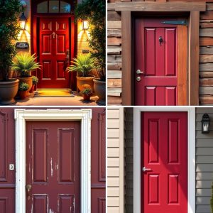 22 Stylish Burgundy Front Door Ideas to Boost Curb Appeal