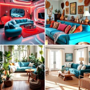 22 Teal Couch Living Room Ideas Statement Sofa Styles