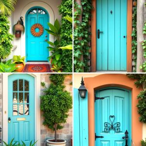 22 Turquoise Front Door Designs to Elevate Curb Appeal