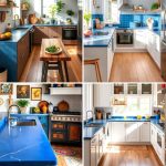 22 Vibrant Kitchens With Bold Blue Countertop Designs