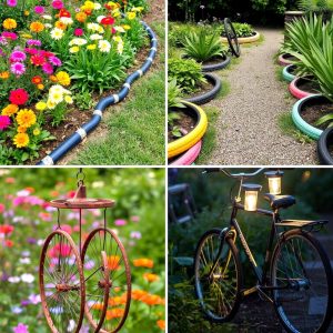 22 Vintage Bicycle Garden Decor Ideas for Charm