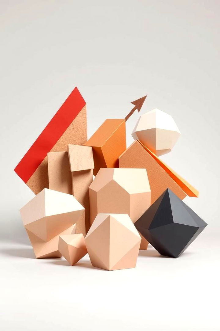 3D Geometric Shapes - 22 living room wall decor ideas