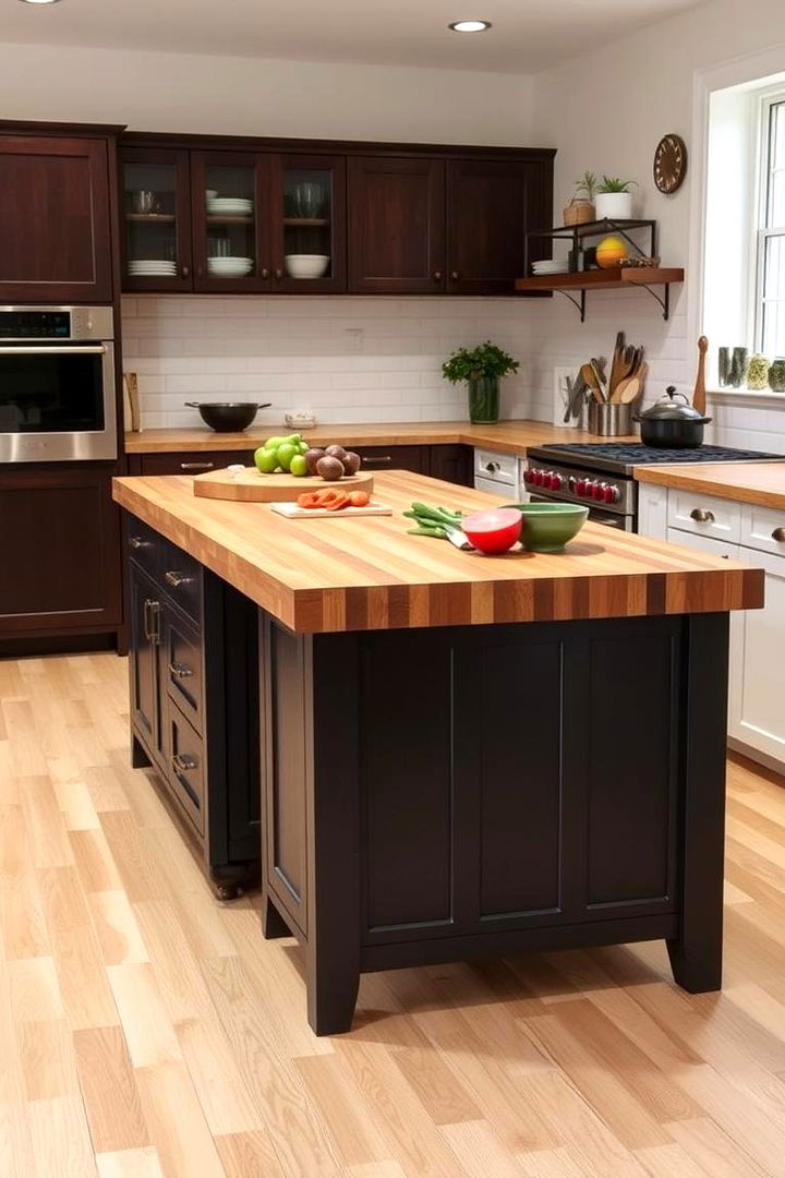 A Functional Workspace for Cooking - 22 Kitchens With Butcher Block Countertops