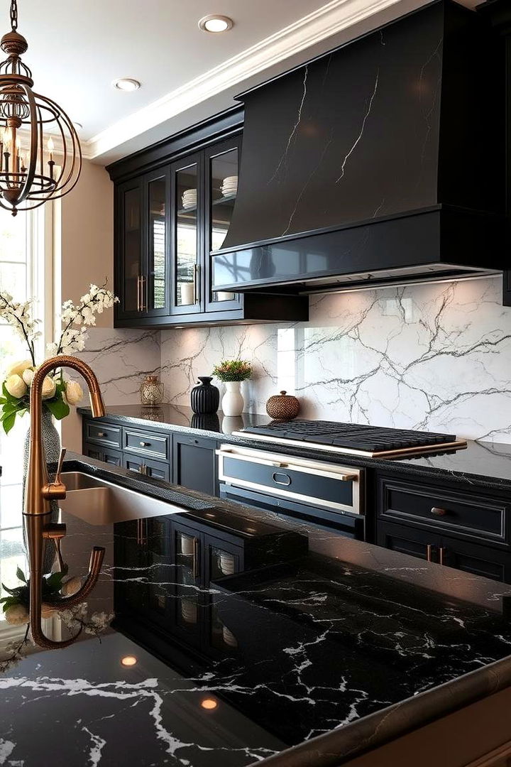 A Touch of Luxury - 22 Black Granite Countertops Kitchen Ideas